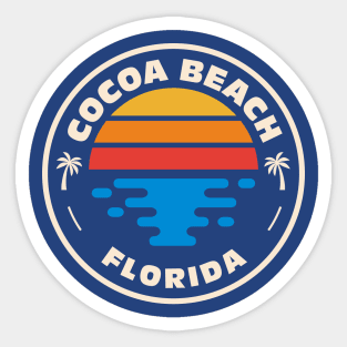 Retro Cocoa Beach Florida Vintage Beach Surf Emblem Sticker